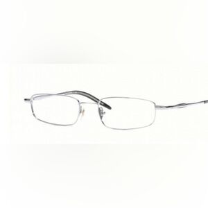 Ray-Ban Silver Rimless Rectangular Glasses
